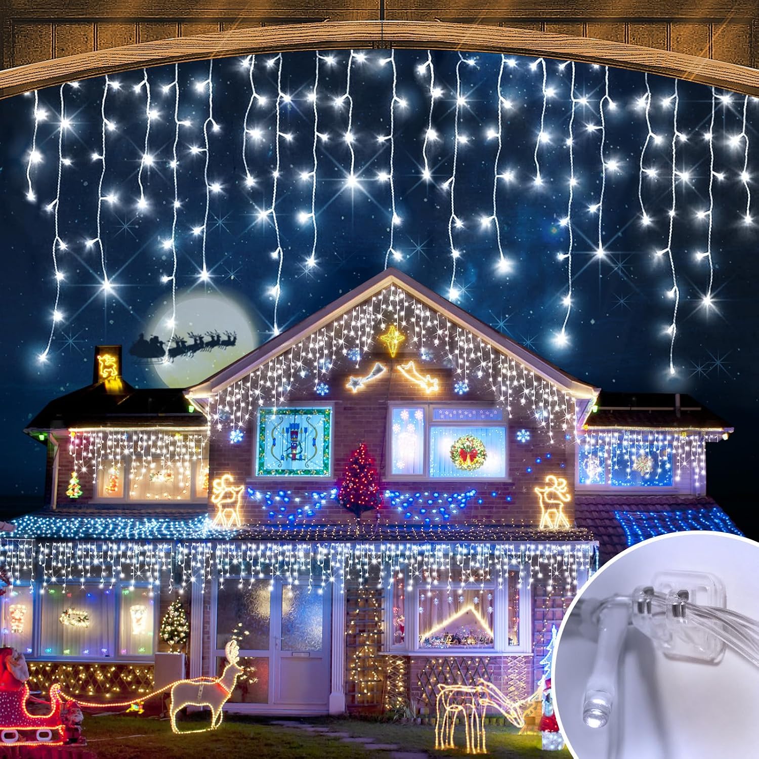Lighting Christmas Decor - Weihnachts-Lichterkette für den Außenbereich, 164 Fuß