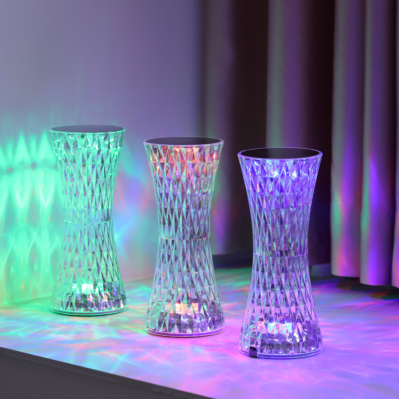 Decor Lighting Lamps - Kristall-Nachttischlampen Weihnachts-Acryl-Deko Nachtlichter Schlafzimmer Nachttisch-LED-Beleuchtung Geschenk