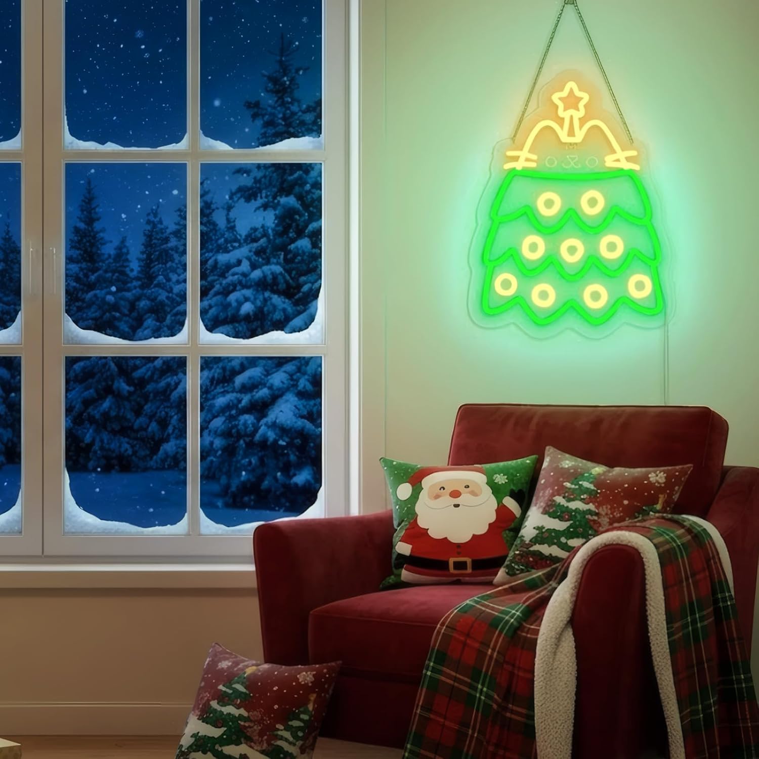 Weihnachtsbaum-LED-Neonschild  – Lighting Christmas Decor Bewertung und Preis